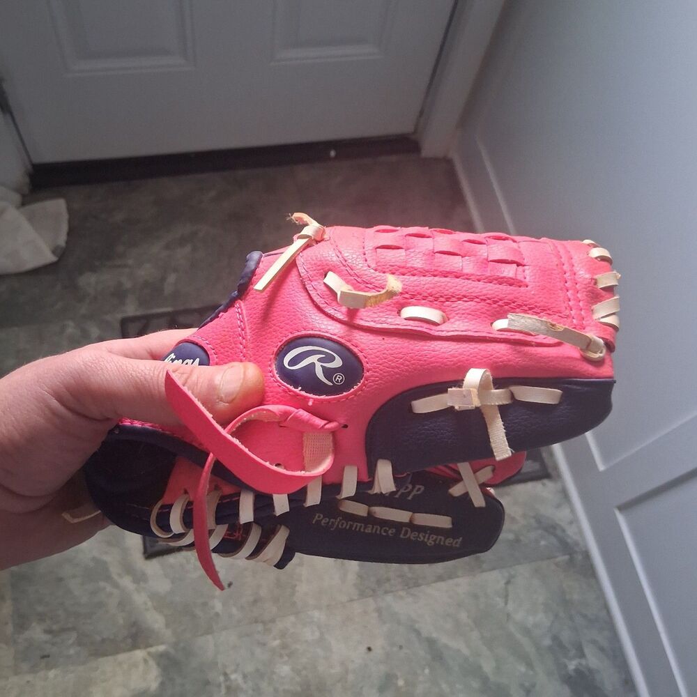 Rawlings Players Series PL91PP Youth Baseball Softball Glove Pink Navy 9” Right